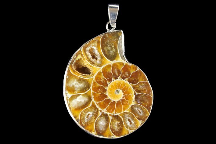 Fossil Ammonite Pendant - Million Years Old #142885